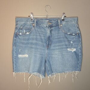 Old Navy Light Blue Distressed Jean Shorts